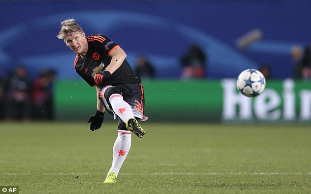 Bastian Schweinsteiger, firing a pass to a United team-mate, has impressed since joining in the summer