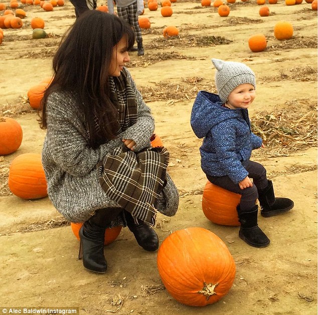 Pumpkin party: Alec Baldwin is getting into the Halloween spirit, spending the day with his wife, Hilaria Baldwin, and their two-year-old daughter, Carmen, at a pumpkin patch; sharing it on his Instagram Saturday