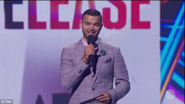 Good pals: Former Australian Idol winner Guy Sebastian joked back: 'Yes, they were good days, Osher, and I've still got the same name'