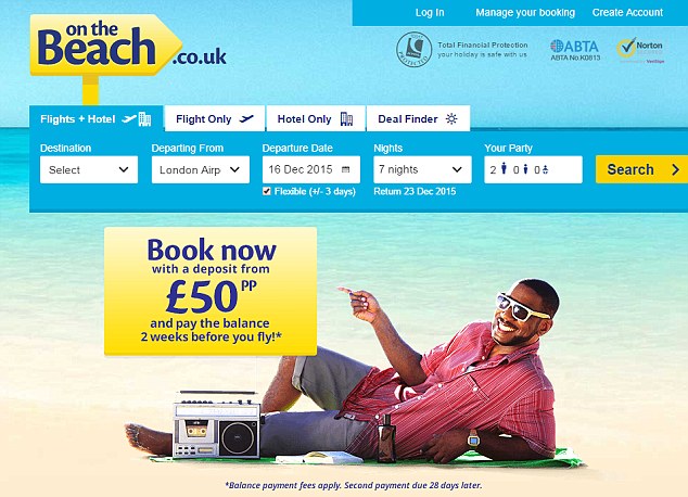 Going places: On the Beach generated a £83.8million windfall for shareholders when it floated in September