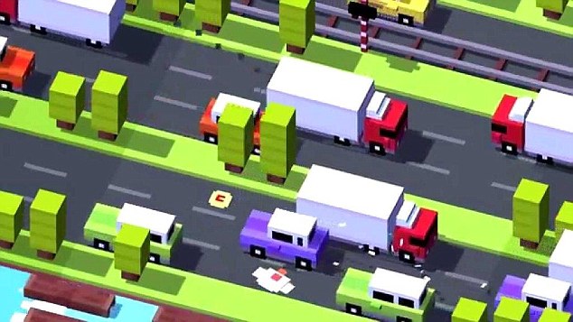 If the thought of playing touchscreen games such as Crossy Road (pictured) makes you want to hurl your smartphone across the room in annoyance, you are not alone. The inaccuracy of these games, compared to those which rely on physical buttons, has long been a source of irritation for gamers