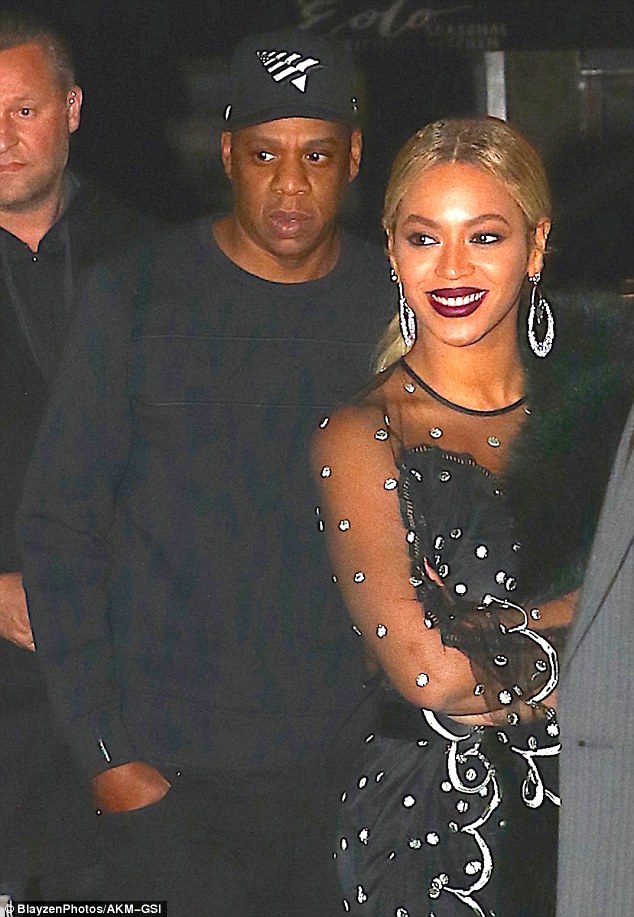 Showing support! Beyoncé and Jay Z accompanied sister Solange to the Saturday Night Live after party in New York City 