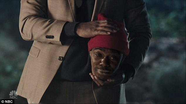 Tyrone Biggums, played by Chappelle, has his head knocked off with the baseball bat, however his body recovered the head before it was smashed - which would have mimicked the Walking Dead