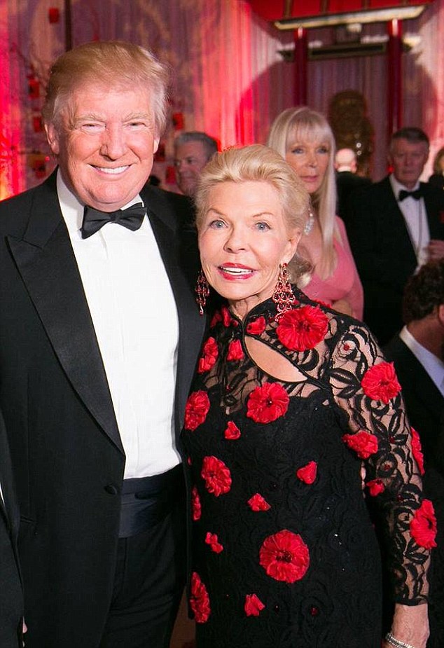 Palm Beach philanthropist Lois Pope (right), pictured with President-elect Donald Trump (left), has a puppy that she plans to give the first family named Patton 