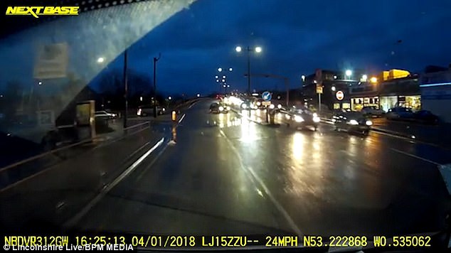 Dashcam footage filmed by Sarah Carter shows a careless driver pull out onto the wrong side of the road on a dual carriageway