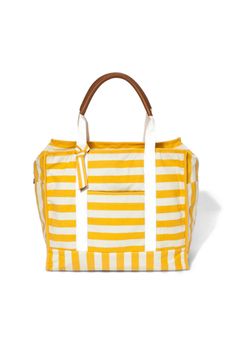 Yellow is a great weekend color - find other weekender bags here. Canvas Weekender Bag, Weekender Bags, Shay Mitchell, Weekender Bag, Say Goodbye, Travel Style, Gym Bag, Bags For Women, Yellow