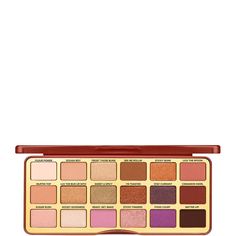 A limited-edition eyeshadow palette filled up with 18 sweet and spicy shades, each with a delicious cinnamon scent. Eyeshadow Palette Too Faced, Holiday Eyeshadow, Sticky Buns, Cruelty Free Cosmetics, Cinnamon Swirl, Light My Fire, Eye Primer, Sally Hansen, Lip Plumper