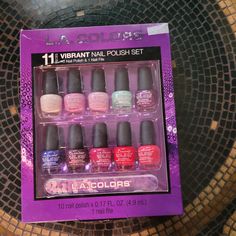 This Is New Unopened L.A.Colors Nail Polish Set Of 10 Different Colors And One Nail File. Please View The Pictures And If You Have Any Questions Please Ask. La Colors Nail Polish, Amazon Beauty, La Colors, Vibrant Nails, Nail Polish Set, Nail Polish Sets, Wig Accessories, Nail Tools, Lip Care