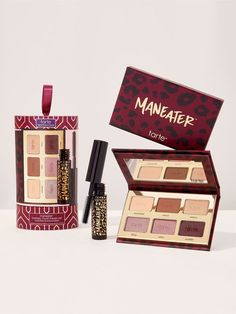 Purrrfect your holiday look with this NEW, limited-edition maneater™ palette + best-selling mascara! Mascara Set, Shimmer Lights, Creamy Concealer, Tarte Cosmetics, Sodium Lauryl Sulfate, Liquid Liner, Mascara Lashes, Holiday Looks, Gold Shimmer