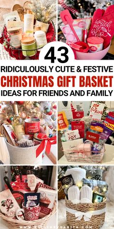 DIY Christmas gift basket ideas Christmas Diy Baskets Ideas, Friends Christmas Basket Ideas, Work Gift Basket Ideas Christmas, Coworker Christmas Gift Box Ideas, The Snuggle Is Real Gift Basket, Gift Sets For Christmas, Christmas Morning Mimosa Gift Basket, Couples Christmas Gifts Basket, Diy Christmas Gift Baskets For Coworkers