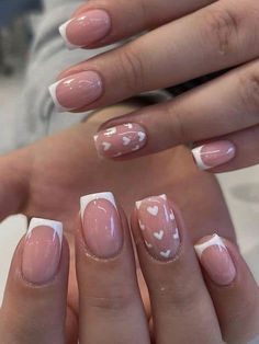 25 Classy Girl Short French Nails - Hairs Out of Place Cute Nails Acrylic Trendy, Funky French Tip Nails Square, Nail Inspo For Square Nails, Short Party Nails, Square French Tips With Design, French Tip Square Nails With Design, Square French Nails With Design, Nail Inspo French Tip Square, Short Nail Ideas French Tip