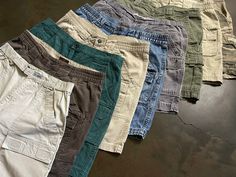 "NEW! Shop vintage trouser pants here: https://www.etsy.com/listing/1535285512 Shop from our collection of vintage cargo-style shorts straight out of the 80s, 90s, & early 2000s - available in a wide variety of brands, sizes, and hues. These shorts provide a soft worn-in comfort & feel perfect for your everyday go-to shorts. Embrace sustainability by giving a pair a new story to tell.  -There is only 1 available for each pair listed. New styles are added to the listing weekly!  * SIZING INFORMATION * *-Please refer to all sizing information for each pair listed. The approximate measurements of each pair may vary from its original tag size with vintage shorts. We have provided the waist, hip, inseam, & rise measurements for each pair to obtain the most accurate fit.  -Measurements and the o Cheap Casual Beige Cargo Shorts, 90s Hiking Outfit, 00s Style, Utility Shorts, 90s Shorts, Vintage Trousers, Hiking Shorts, New Story, Shorts Cargo