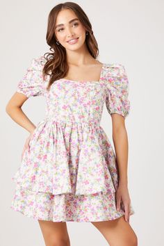 College Formal Dresses, Spring Dance Dresses, Flower Shoot, Cute Easter Outfits, Sweet 16 Outfits, Easter Dresses For Women, Forever 21 Outfits, Flowery Dresses, Preppy Dresses