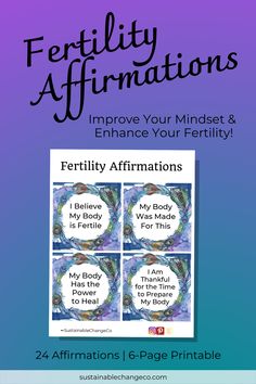 a flyer for the fertiility affirmation program