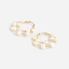 Women's Gift Guide | J.Crew Gift Guide Women, Pearl Hoop Earrings, Earrings For Women, Pearl Jewelry, Best Gift, Sale Items, Women's Earrings, J Crew