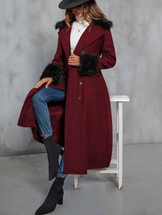 Long Wool Coat Women, Wool Coat Women, Long Wool Coat, Women Overcoat, Really Cute Outfits, Wool Coat, Winter Women, Women Clothing, Double Breasted