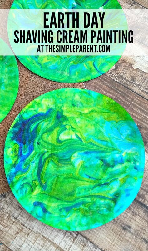 Shaving Cream Painting, April Preschool, Earth Activities, Earth Week, Earth Craft, Earth Day Projects, April Crafts, Earth Book, Earth Day Crafts