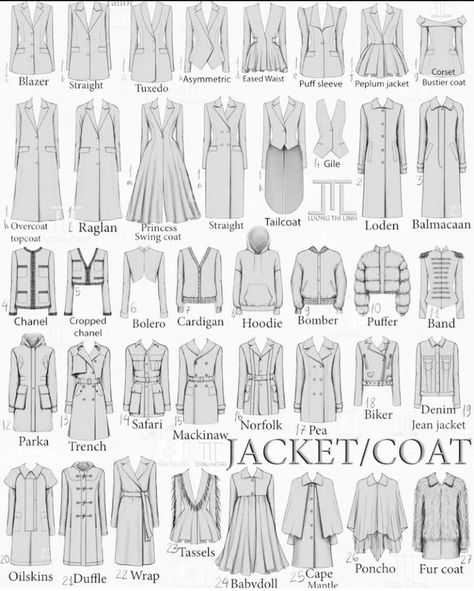 Jacket Types, Coat Drawing, Types Of Blazers, Fashion Terminology, Wedding Dress 2024, Affordable Outfits, Feel Like A Princess, Fashion Design Books, Fashion Illustrations Techniques