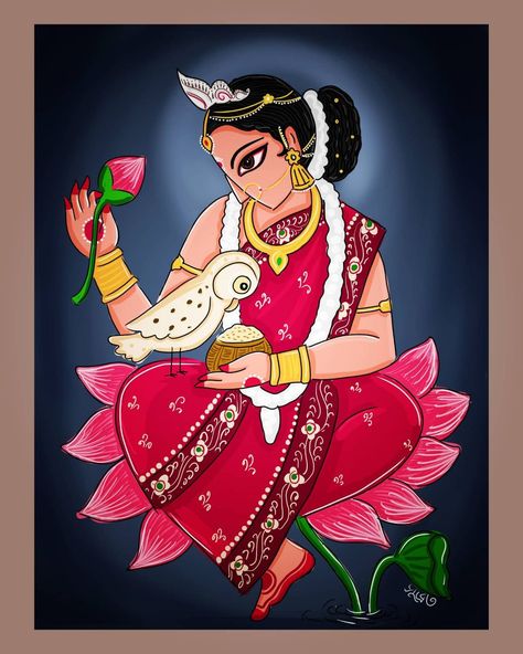 Laxmi Canvas Painting, Laxmi Goddess Painting Abstract, Laxmi Painting Art, Maa Lakshmi Drawing, Goddess Laxmi Paintings, Ma Laxmi Drawing, Maa Saraswati Madhubani Painting, Lakshmi Drawing Art, Jamini Roy Art