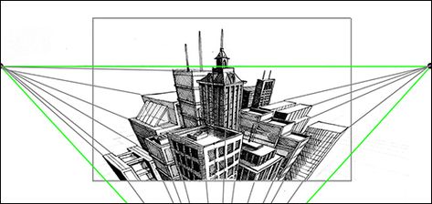 How to draw in one-, two-, and three-point perspective. Free downloadable guide. Linear Perspective Art, 5 Point Perspective, Perspective Architecture, Three Point Perspective, 3 Point Perspective, Perspective Sketch, Perspective Drawing Architecture, Perspective Drawing Lessons, One Point Perspective