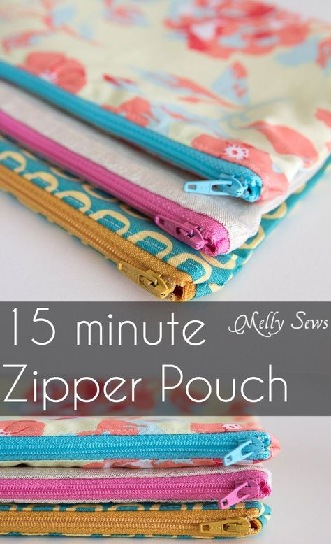 Sew a Zipper Pouch Tutorial - The Daily Seam Diy Zipper Pouch, Sew Zipper, Pouch Tutorial, Sew Ins, Beginner Sewing Projects Easy, Zipper Pouches, Leftover Fabric, Creation Couture, Sewing Projects For Beginners