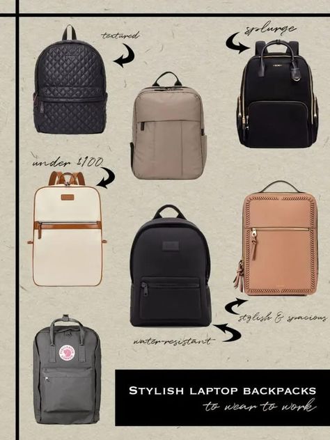 Fancy Backpacks For Women, Work Backpacks For Women, Work Bags For Women Backpacks, Classy Backpacks For Women, Laptop Backpack Women Work, Backpacks For College Women, Backpack Outfits Women Work, Laptop Backpacks For Women, Women’s Backpacks