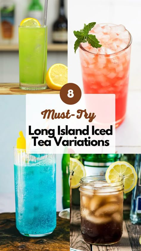 Explore the world of cocktail creativity as we embark on a tantalizing journey through a multitude of Long Island Iced Tea variations. Whether you’re a curious sipper or a seasoned imbiber, prepare to be enticed by the ingenuity behind these intriguing reinterpretations of the iconic Long Island Iced Tea. #longisandicedteavariations Long Island Variations, Long Island Tea Cocktails, Long Island Ice Tea Alcoholic Drinks, Flavored Long Island Iced Tea, Raspberry Long Island Iced Tea Recipe, Long Island Iced Tea Recipe Pitcher, Best Long Island Iced Tea Recipe, Long Island Iced Tea Recipe Easy, Ice Tea Bar