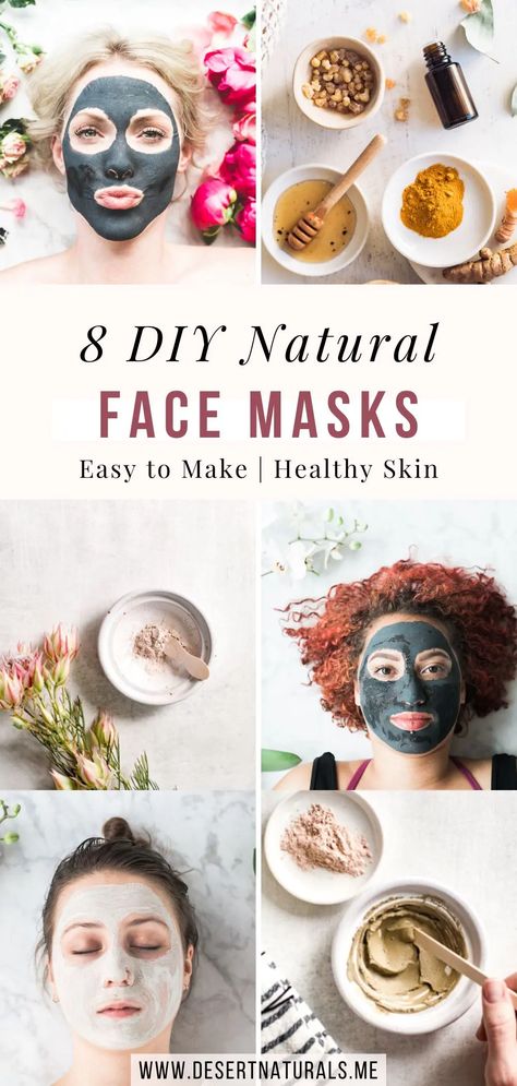 collage of women with diy natural homemade face masks Natural Skin Care For Oily Skin, Diy At Home Face Masks, Diy Face Mask Blackheads, Glowing Skin Face Mask Diy, Homemade Pore Mask, Natural Face Mask For Dry Skin, Cooling Face Mask Diy, Facial Recipes Homemade, Homemade Facials Recipes