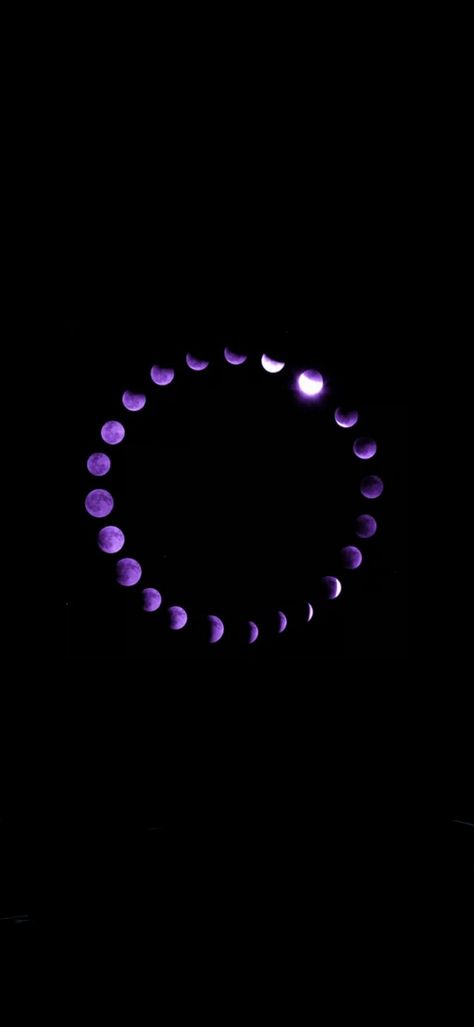 Moon Cycle Wallpaper, Purple Moon Cycle, Purple Moon Wallpaper, Cycle Wallpaper, Black And Purple Background, Witch Wallpaper, Dark Purple Wallpaper, Sun Aesthetic, Purple Moon