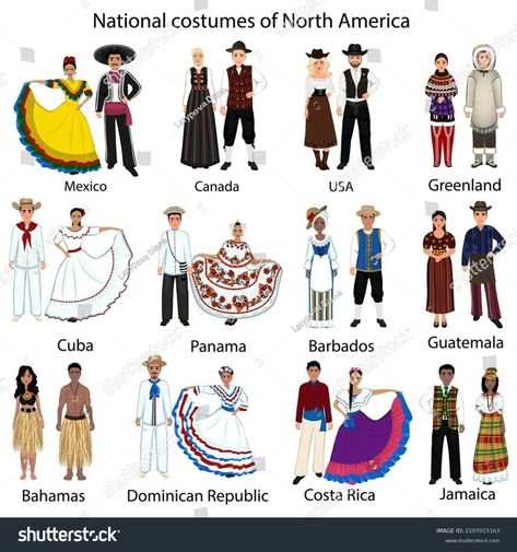 Barbados Clothing, Mexico Costume, Mexican Traditional Clothing, Mexican American Culture, Hispanic Aesthetic, Spanish Clothing, Fashion Timeline, America Outfit, Culture Day