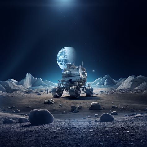 Outer Space, Space Shuttle, Space Rover, Surface Of The Moon, Letter I, Front View, The Shape, Land Rover, Hd Wallpaper