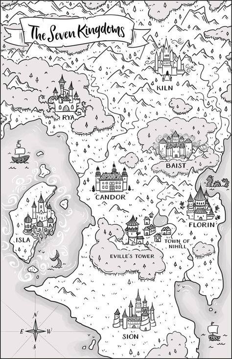 Book Maps Illustration, Fansty Map, Map Ideas Drawing, Fantasy Map Buildings, Fantasy Map Drawing Ideas Castle, Aesthetic Map Drawing, Fantasy Country Map, Fantasy Map Illustration, Fantasy Maps Drawing Ideas