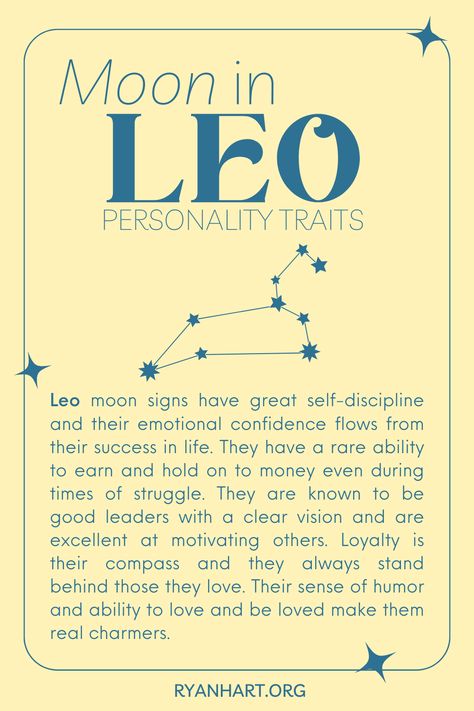 The Moon in Leo describes the inner child. A fun loving, free spirit person who always wants to be the center of attention. Leo Moon Traits, Pisces Sun Leo Moon, Leo Moon Woman, Moon In Leo Woman, Leo Moon Aesthetic, Leo Moon Sign, Leo Personality Traits, Moon Sign Astrology, Libra Sun