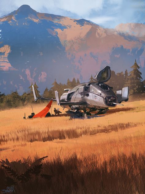 ArtStation - stranded (summer version), sparth . Avatarul Aang, Future Cities, Sci Fi Landscape, Campaign Ideas, Sci Fi Environment, Retro Space, Spaceship Art, Spaceship Concept, Space Ships