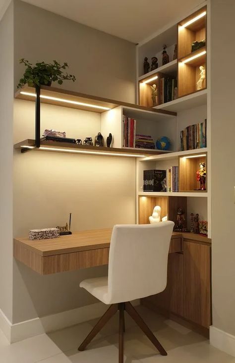 45+ Home Office Ideas That Will Inspire Productivity - HubPages Home Office Furniture Design, Home Study Rooms, Design Ložnic, تصميم الطاولة, Study Table Designs, Small Home Offices, Bilik Tidur, Office Furniture Design, Study Room Decor