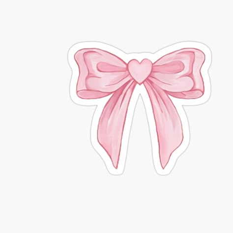 Get my art printed on awesome products. Support me at Redbubble #RBandME: https://www.redbubble.com/i/sticker/Pink-Heart-Bow-Sticker-by-DezzT/156310447.EJUG5?asc=u Back Phone Stickers, Cute Stickers Ideas Drawing, Bow Stickers Aesthetic, Hearts And Bows, Pink Girly Stickers, Valentines Day Stickers Aesthetic, Things To Put Stickers On Ideas, Cute Stickers To Print Aesthetic, Pink Coquette Stickers