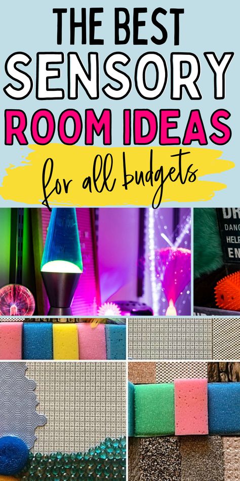 Sensory Needs In The Classroom, Sensory Room Diy At Home, Hanging Sensory Ideas, Calming Sensory Ideas, Sensory Rooms Ideas, Sensory Motor Room Ideas, Diy Sensory Room For Adults, Diy Sensory Bedroom Ideas, Small Space Sensory Room