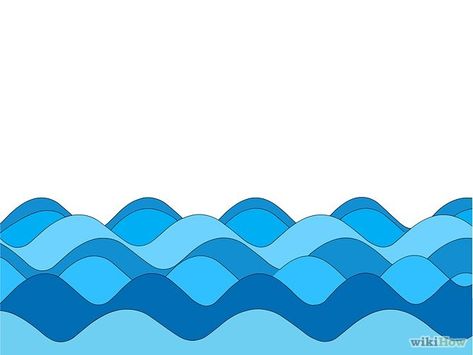 5 Ways to Draw Waves - wikiHow Wave Cartoon Drawing, Sea Cartoon Drawings, Waves Template Free Printable, Sea Waves Drawing, Wave Clip Art, Draw Waves, Ocean Cartoon, Sea Cartoon, Waves Cartoon