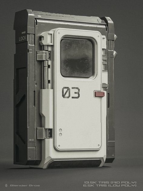 ArtStation - Optimized SciFi Door Design (Game ready), Josh Gambrell Cyberpunk Door Design, Sci Fi Door Design, Sci Fi Door Concept Art, Sci-fi Door, Spaceship Door, Futuristic Door, Scifi Door, Scifi Props, Scifi Design