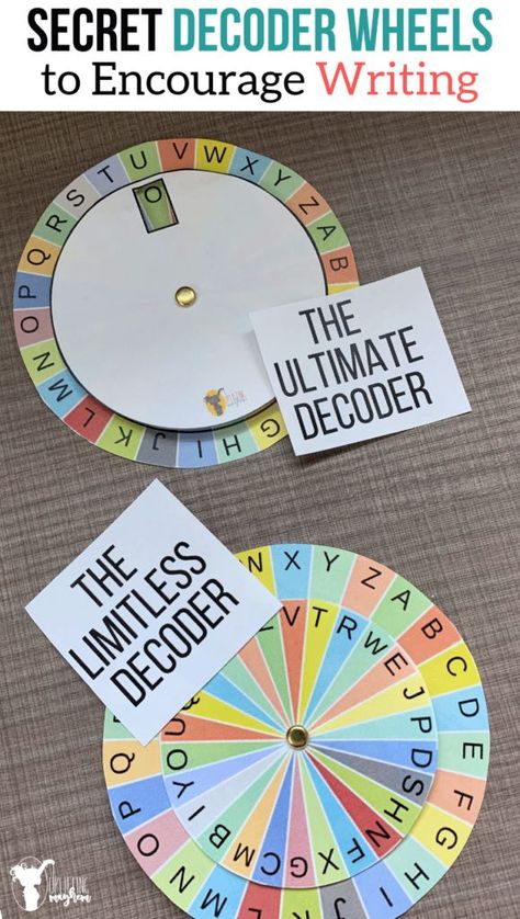 Secret decoder wheels that your kids will love. Make writing fun and mysterious as your kids use these decoder wheels to write and send secret messages!! Secret Decoder, Escape Room Diy, Escape Room For Kids, Code Secret, Spy Party, Education Positive, Writing Crafts, Secret Code, Escape Game