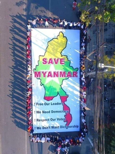 Save Myanmar, Edge Of A Cliff, Revolution Art, Military Orders, Civil Disobedience, Military Coup, Bullet Journal Lettering Ideas, On The Edge, Myanmar