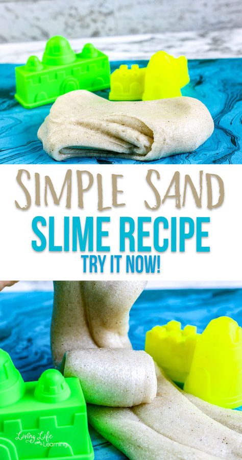 Sand Slime Recipe, Beach Theme Preschool, Backyard Beach Party, Indoor Beach, Sand Slime, Beach Themed Crafts, Beach Week, Summer Preschool, Theme Activity