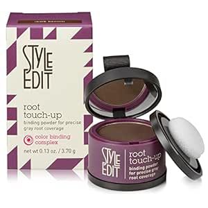 Root Touch Up Powder for Dark Brown Hair by Style Edit | Cover Up Hair Color for Grays and Roots Coverage | Root Concealer for Dark Brown Hair | Mineral Infused Binding Hairline Powder | 0.13 oz. Tub Grey Hair Cover Up, Grey Hair Coverage, Root Cover Up, Brown Hair Shades, Root Concealer, Grey Roots, Root Touch Up, Hair Powder, Concealer Colors