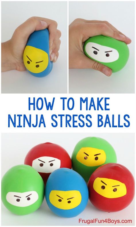 How to Make Ninja Stress Balls - Fun craft for kids! Ninja Crafts, Kerajinan Diy, Yellow Balloons, Crafts For Boys, Crafts For Kids To Make, Craft For Kids, Fun Crafts For Kids, Slushies, Craft Activities For Kids