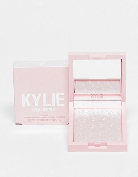 Kylie Cosmetics Kylighter Illuminating Powder 040 Princess Please-Pink Kylie Makeup Products, Kylie Highlighter, Streamer Makeup, Pink Makeup Products, Kylie Cosmetics Highlighter, Icy Pink, Kylie Makeup, Sephora Skin Care, Kylie Jenner Makeup