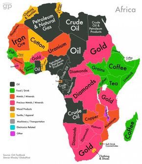 This Map shows the most valuable export of African Countries Teaching Social Studies, Maluchy Montessori, Teaching Geography, Human Geography, Chloe Brown, College Board, Black Knowledge, World Geography, Africa Map