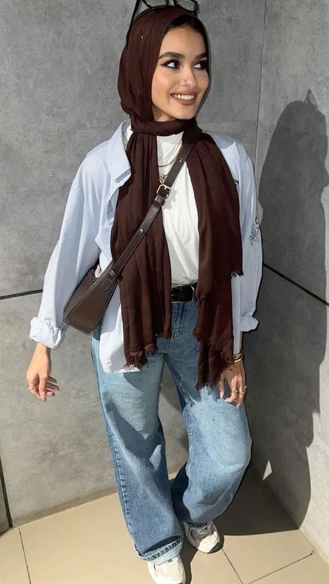 Hijab Style Summer, Hijabi Fashion Summer, Hijab Outfit Summer, Hijab Trend, Stylish Outfits Casual, Hijab Fashion Summer, Modest Casual Outfits, Stile Hijab, Muslimah Outfit