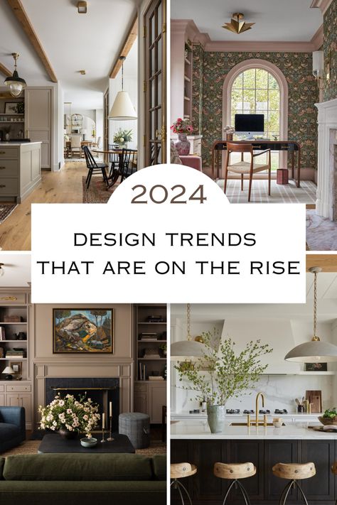 2024 design trends that are trending and going to trend next year! Tone In Tone Interior, 2024 Home Renovation Trends, Ideas For Lounges Interior Design, House Trends Interior Design 2024, Upscale Interior Design, Interior Design Trends Fall 2024, Newest Interior Design Trends, Designer Homes Interior, 2024 Fall Home Decor Trends