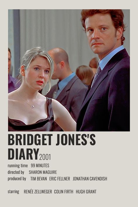 Bridget Jones Diary Movie Poster, Bridget Jones Movie Poster, Bridget Jones Diary Poster, Diary Of Bridget Jones, Rom Com Movie Posters, Bridget Jones Diary Aesthetic, Romcom Posters, Bridgette Jones Diary, Aesthetic Film Posters