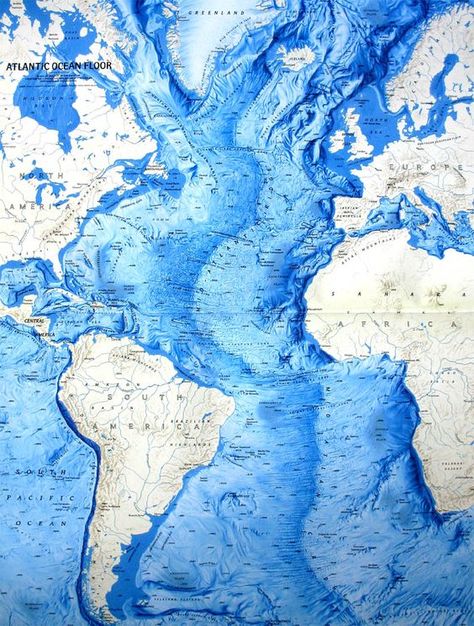 Ocean Floor Relief Maps | Detailed Maps of Sea and Ocean Depths Ocean Depth, Ocean Design, Map Globe, Art Carte, Relief Map, Oceans Of The World, Old Maps, Detailed Map, Map Design